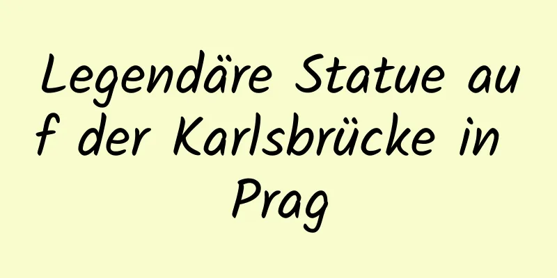 Legendäre Statue auf der Karlsbrücke in Prag