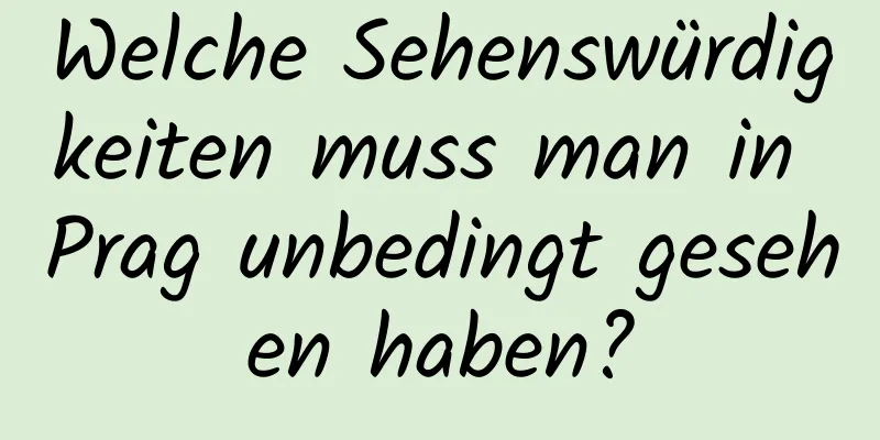 Welche Sehenswürdigkeiten muss man in Prag unbedingt gesehen haben?