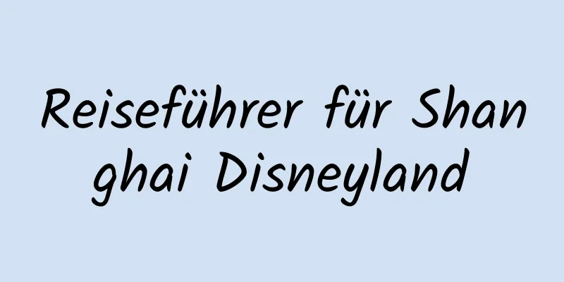 Reiseführer für Shanghai Disneyland