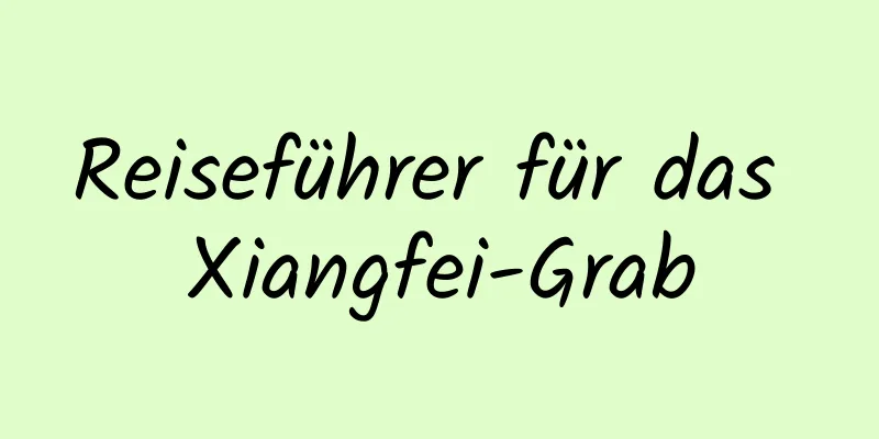 Reiseführer für das Xiangfei-Grab