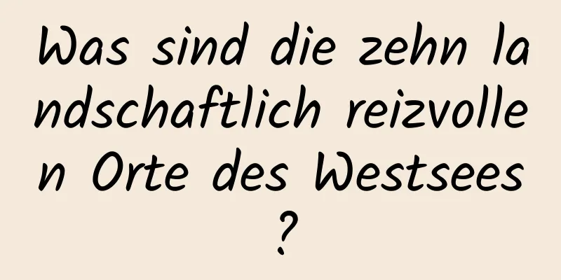 Was sind die zehn landschaftlich reizvollen Orte des Westsees?